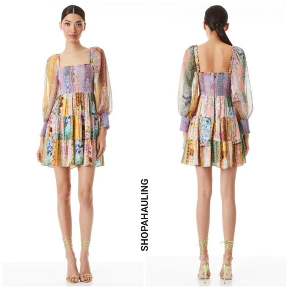 Alice + Olivia - Tiered Tunic Dress Size Large - Picture 1 of 14
